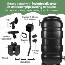 Hardys 100L Garden Slimline Water Butt With Tap Kit-Wothorpe Nurseries