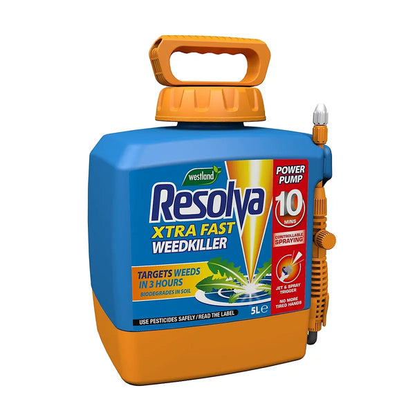 Resolva Xtra Fast Weed Killer 5L Power Pump for Gardens-Wothorpe Nurseries