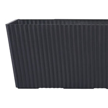 Verve 17L Black Rectangular Plant Trough Indoor Outdoor-Wothorpe Nurseries