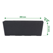 Verve 17L Black Rectangular Plant Trough Indoor Outdoor-Wothorpe Nurseries