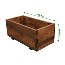 Verve Bopha 110L Wooden Trough Planter Gardeners Durable-Wothorpe Nurseries