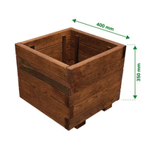 Verve Bopha 60L Wooden Square Trough Durable Gardeners-Wothorpe Nurseries