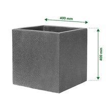 Verve Durable Dark Grey Concrete Square Planter 56L Outdoor-Wothorpe Nurseries