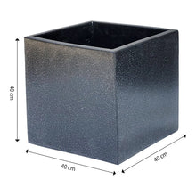 Verve Durable Dark Grey Concrete Square Planter 56L Outdoor-Wothorpe Nurseries