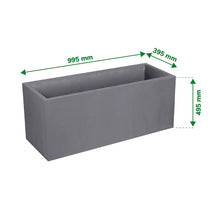 Verve Durdica 98L Rectangular Planter Outdoor Modular-Wothorpe Nurseries