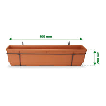 Verve Florus Brown Plastic Bell Trough Planter Home Decor-Wothorpe Nurseries