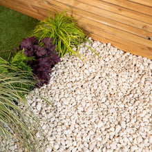 White 15-20mm Marble Pebbles For Landscape Gardens Durable-Wothorpe Nurseries