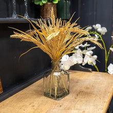 Artificial Dried Grass Plant Clear Glass Vase 38cm Decor-Wothorpe Nurseries
