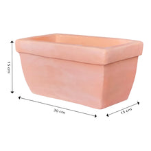 Verve 7L Stone Whitewashed Rectangular Planter For Patio-Wothorpe Nurseries