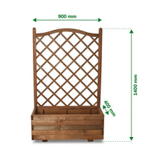 Verve Bopha 100L Gardeners Rectangular Trough Trellis-Wothorpe Nurseries