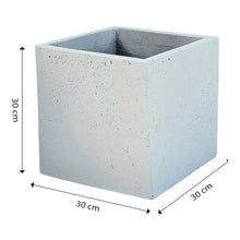 Verve Concrete Square Planter 29L Light Grey Outdoor Decor-Wothorpe Nurseries