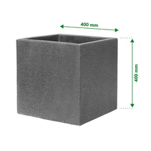 Verve Durable Dark Grey Concrete Square Planter 56L Outdoor-Wothorpe Nurseries