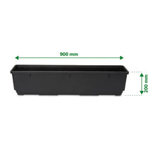 Verve Florus Black Plastic Bell Trough Garden UV Resistant-Wothorpe Nurseries