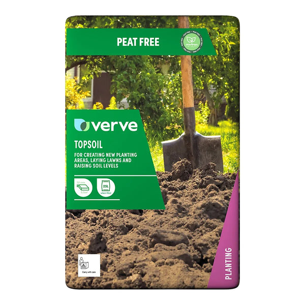 Verve Peat Free Top Soil 25L for Gardeners Health and Growth-Wothorpe Nurseries